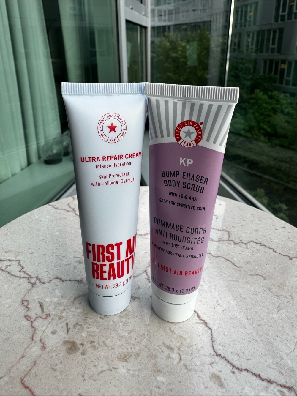 First Aid Beauty Ultra Repair Cream and KP Bump Eraser Duo